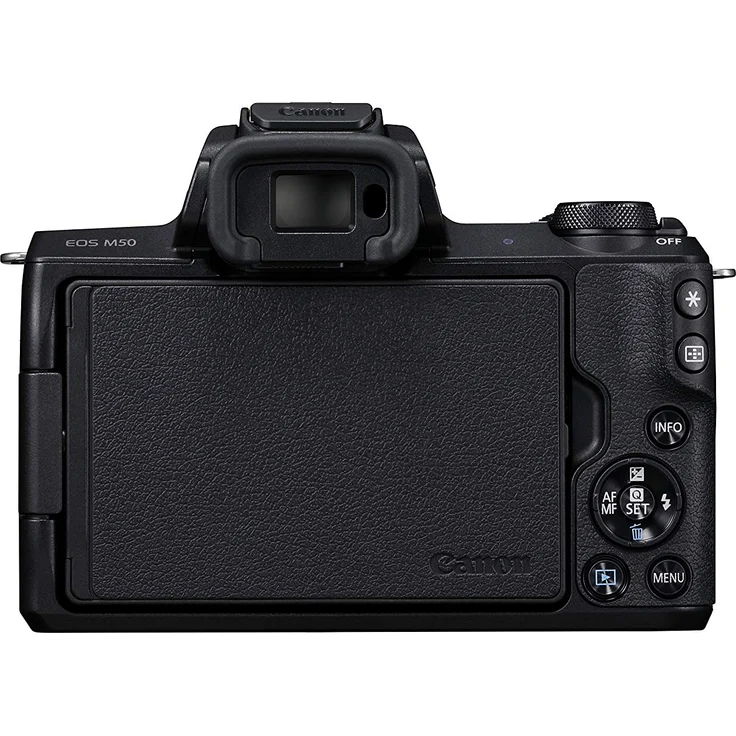 Canon EOS M50 spiegellose Systemkamera mit Objektiv EF-M 15-45mm IS STM (24,1 MP, dreh- und schwenkbares 7,5 cm (3 Zoll) Touchscreen LC-Display, Digic 8, 4K Video, OLED EVF, WLAN, Bluetooth), schwarz – Bild 4