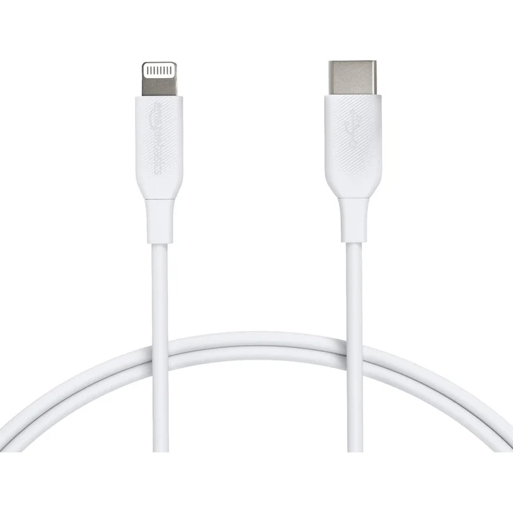 AmazonBasics - USB-C-auf-Lightning-Kabel, MFi-zertifiziertes Ladekabel für iPhone 11-11 Pro-11 Pro max-X-XS-XR-XS Max - 8-8 Plus, für Typ-C Ladegeräte, Unterstützt Power Delivery, Weiß, 91,44 cm – Bild 1