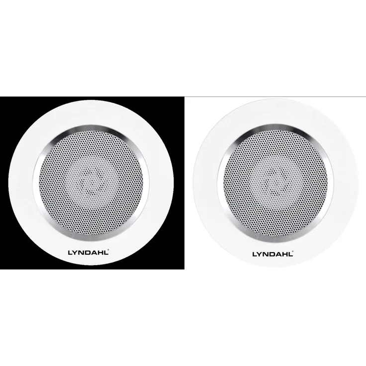 LYNDAHL Design 2-Wege Deckenlautsprecher / Einbaulautsprecher CS120AL in weißem Aluminium, 120mm Durchmesser Deckenlautsprecher weiß