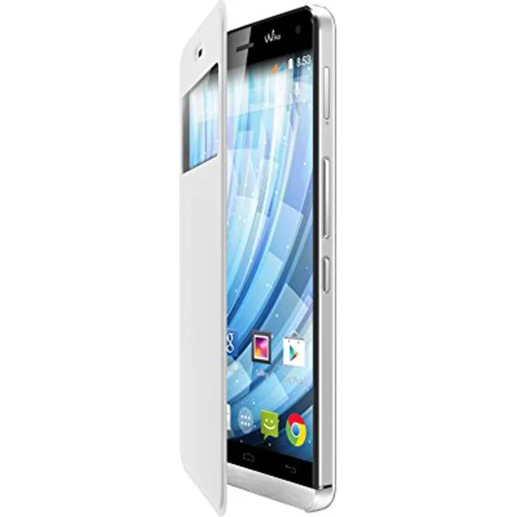 Wiko 93521 Original Flip Cover weiss für Getaway Smartphone