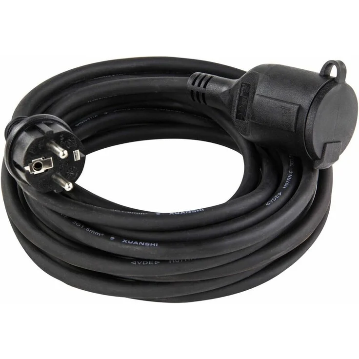 Dema - Verlängerungskabel 10 Meter H07RN-F 3x1,5mm² schwarz IP44