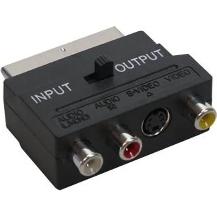 Alcasa 5525-3CU SCART (21-pin) 3 x RCA + S-Video Schwarz Videokabel-Adapter (5525-3CU)
