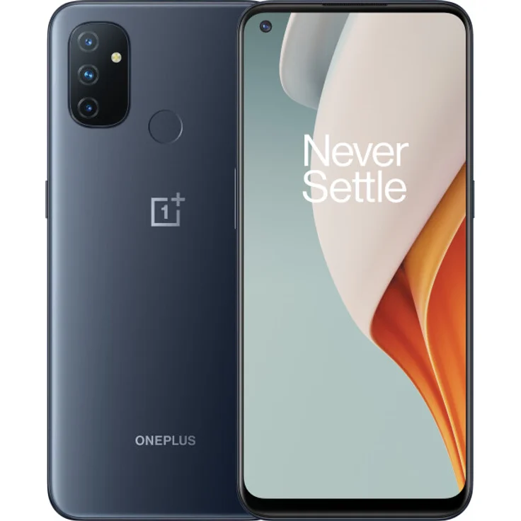 OnePlus Nord N100 Smartphone 16,56cm (6,52 Zoll) IPS-Display, 64GB interner Speicher, 4GB RAM, Dual-SIM, Android, Midnight Frost – Bild 1