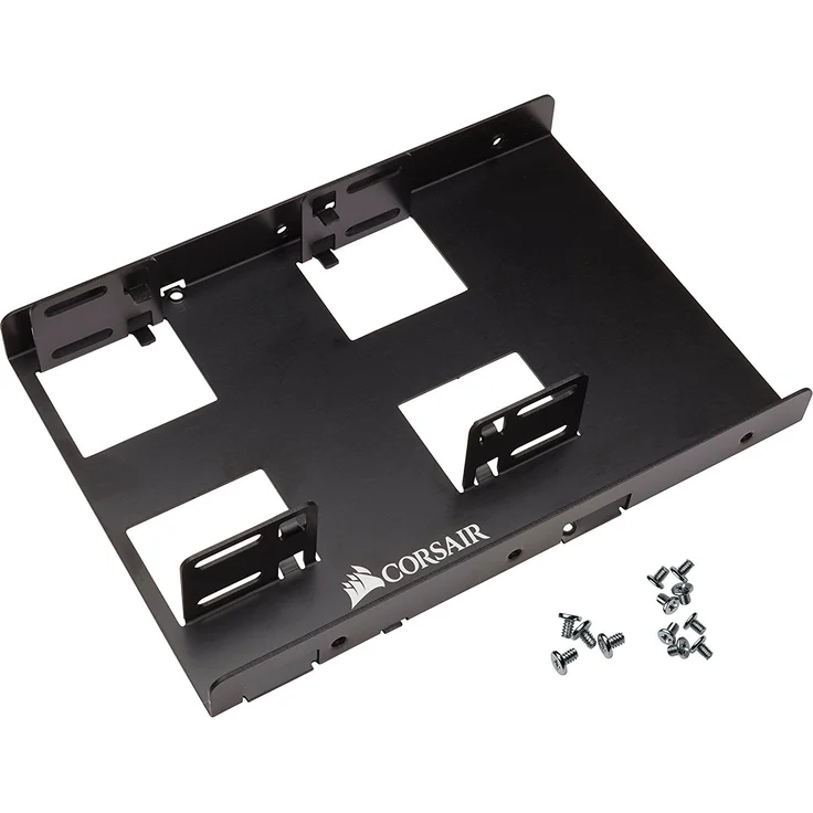 Corsair SSD Einbaurahmen (Dual Laufwerk, geeignet für 2 x SSD 6,4 cm (2,5 Zoll) auf 8,9 cm (3,5 Zoll)) schwarz (CSSD-BRKT2) - Preisvergleich – Bild 1