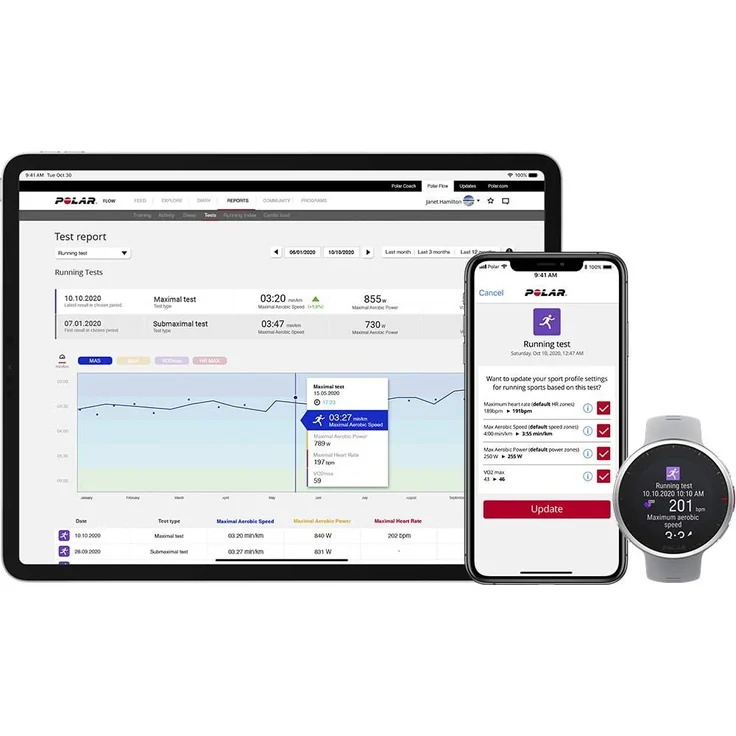 Polar Vantage V2 Smartwatch GPS, Unisex, 47mm, Silikonarmband, Green Lemon/Grey (90083651) – Bild 7
