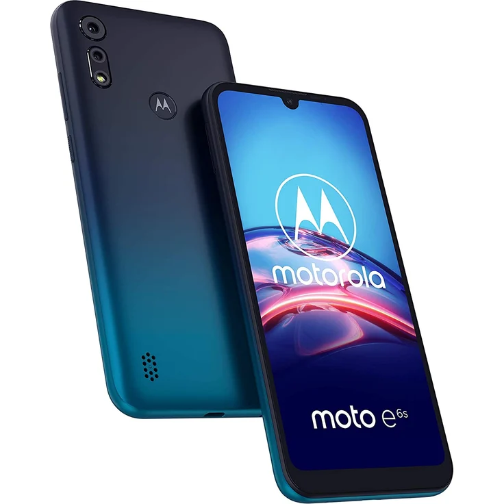 Motorola Moto E6s Smartphone 15,49cm (6,1 Zoll) IPS-Display, 32GB interner Speicher, 2GB RAM, Dual-SIM, Android, Türkis Blau – Bild 1