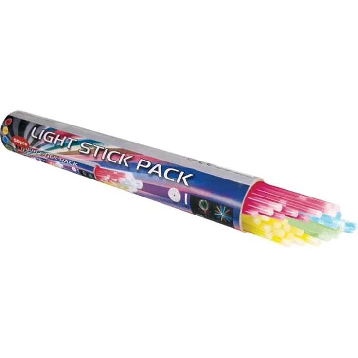 Set mit Kaltlicht-Leuchtstäben 20cm - 5mm - verschiedene Farben (50St./Packung)