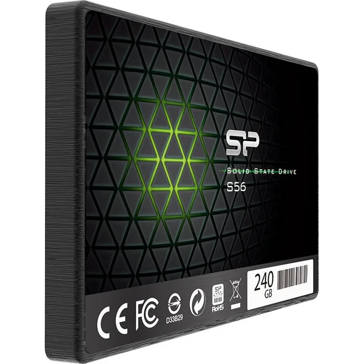 SILICON POWER Slim S56 - Solid-State-Disk - 240 GB - intern - 2.5 Zoll (6.4 cm) - SATA 6Gb/s (SP240GBSS3S56B25)
