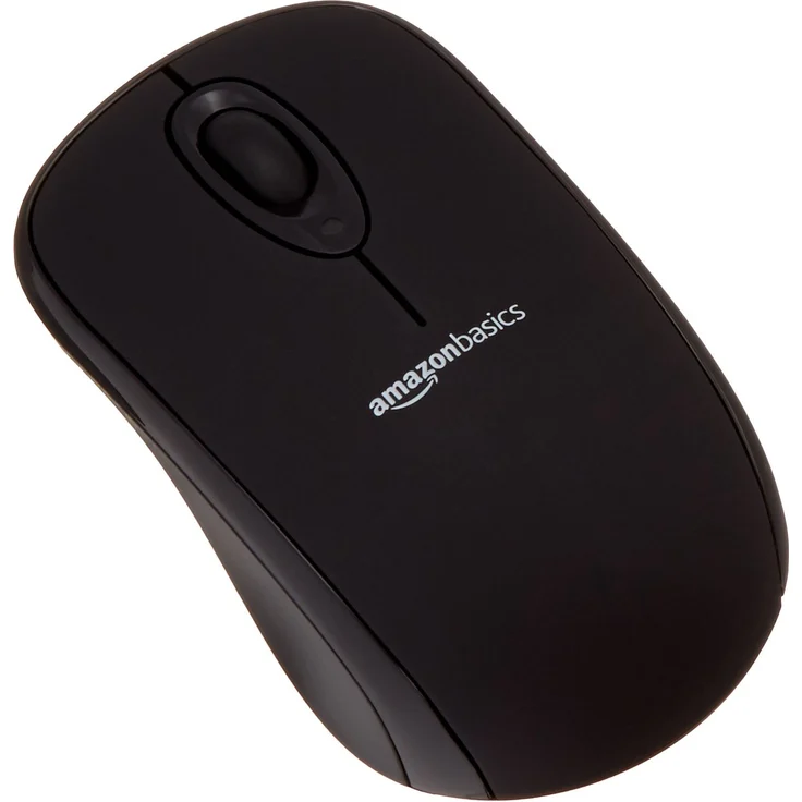 AmazonBasics Schnurlose Maus mit Nano-Empfänger (schwarz) – Bild 1