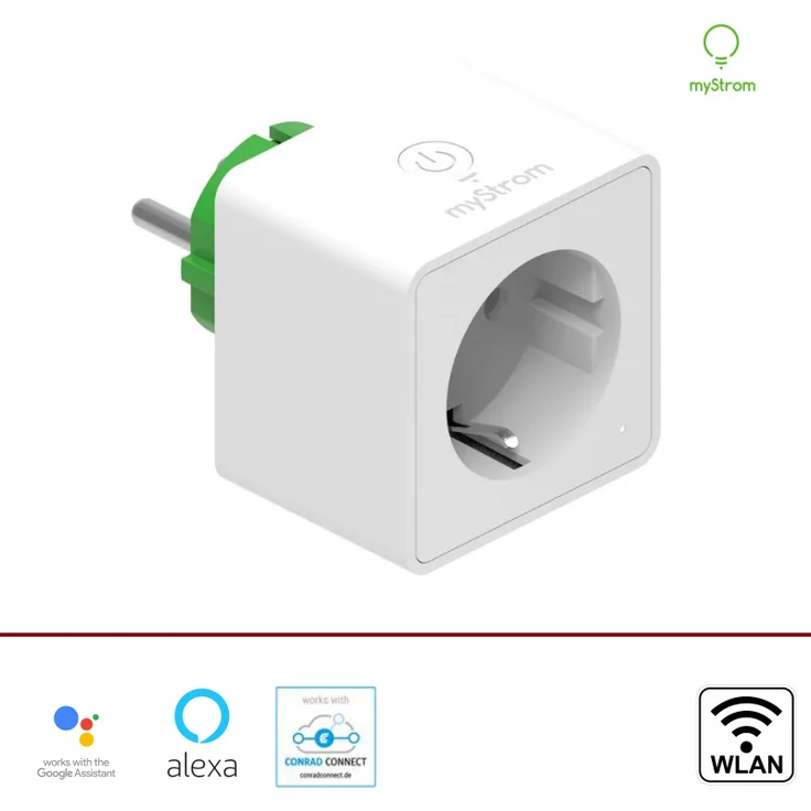 myStrom WiFi Switch, schaltbare Steckdose, misst Stromverbrauch & -Erzeugung, keine Bridge nötig, App, Sprachsteuerung mit Alexa & Google Home, IFTTT – Bild 2