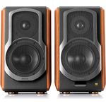 Edifier S1000MKII 2.0 Audiophile aktive Regallautsprecher, 120 Watt Lautsprecher, Bluetooth 5.0 mit aptX HD, optischer Eingang, Aktivmonitor-Nahfeldlautsprecher mit Class-D-Verstärker Kompakt-Lautsprecher braun