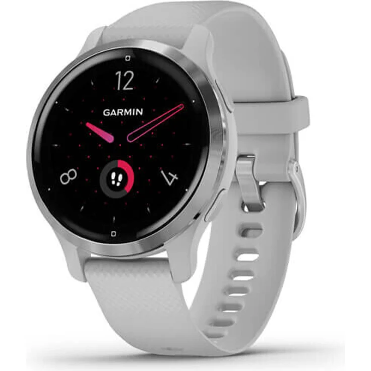 Garmin Venu 2s Smartwatch GPS, Unisex, S, Edelstahl, Kunststoffgehäuse, Silikonarmband, Silber/Hellgrau (010-02429-12) – Bild 2