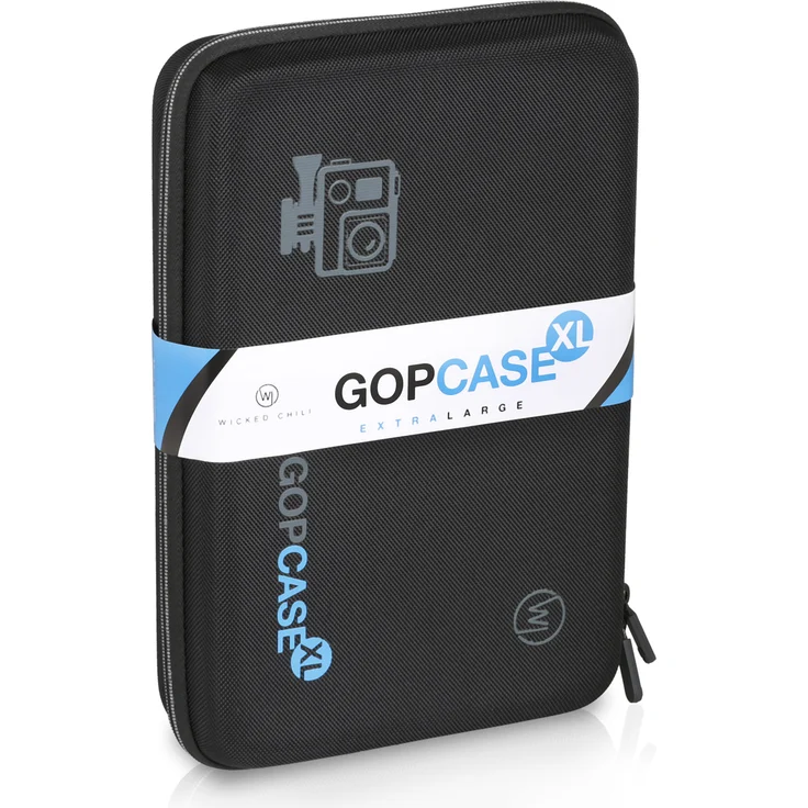 Wicked Chili GOP Case Tasche kompatibel mit GoPro Hero9, Hero 8, 7, 2018, 6, 5, Apeman, Crosstour Schutztasche, Koffer Schutzhülle für Kamera und Zubehör (XL, schwarz) – Bild 2