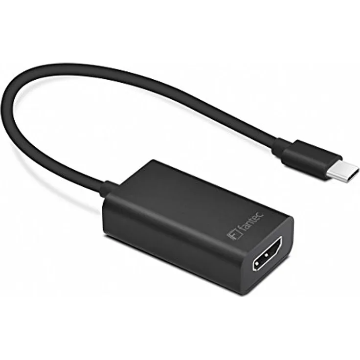 FANTEC UMP-HDMI4K USB Typ-C Adapter auf 1x HDMI 4K, 20 cm Kabel Aluminium-schwarz