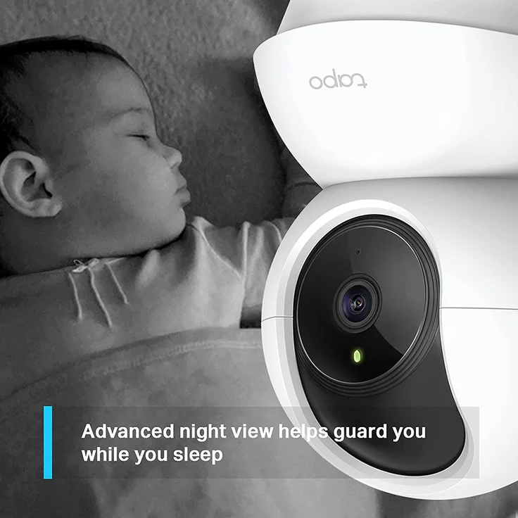 TP-Link Tapo C200 WLAN IP Kamera Überwachungskamera (Linsenschwenkung- und Neigung, 1080p-Auflösung, 2-Wege-Audio, Nachtsicht zu 9m, bis zu 128 GB lokaler Speicher auf SIM Karte), Weiß – Bild 4