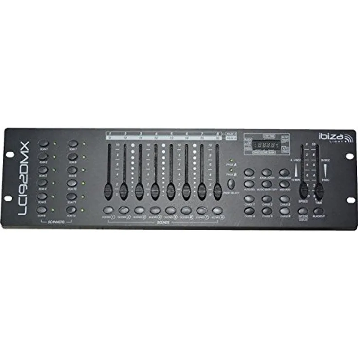 Ibiza LC192DMX Lichtsteuerung, Schwarz