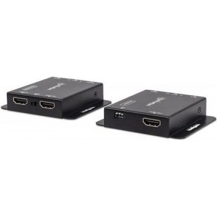 Manhattan HDMI over Ethernet Extender Kit (HDMI-Signalverlängerung (1080p bis zu 50 m) über ein Cat6-Netzwerkkabel - Infrarot-Unterstützung ) 207461
