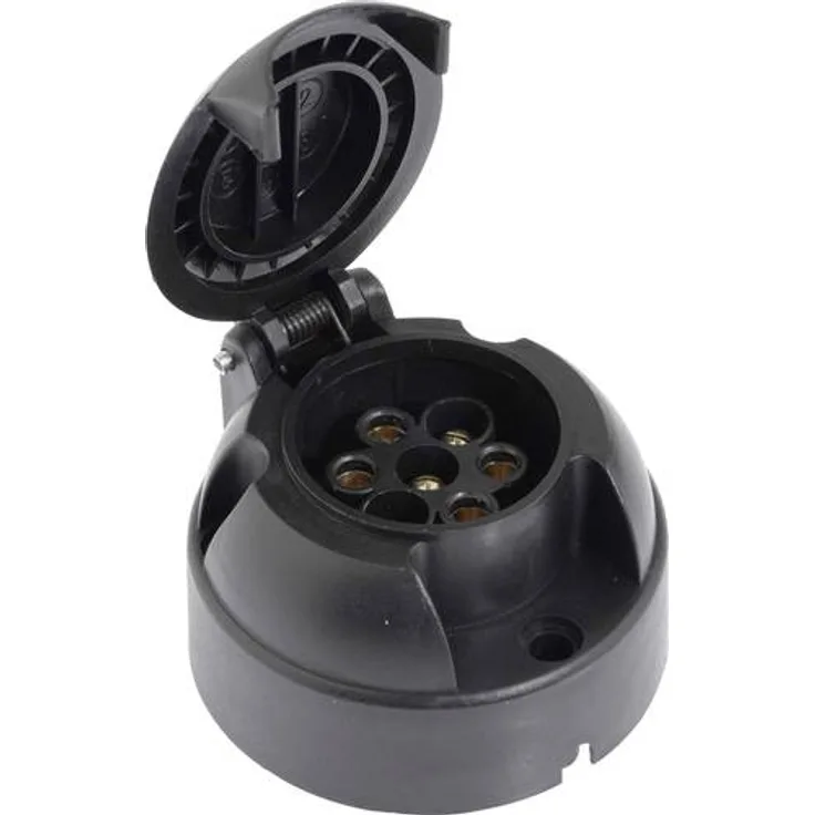 DINO 130086 Anhänger-Steckdose (Steckdose 7polig - Stecker 7polig) ABS Kunststoff