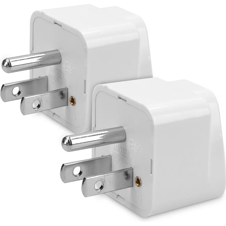 Kwmobile 2x Reiseadapter USA - Weiß
