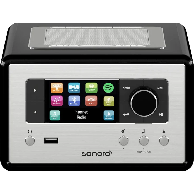 Sonoro Relax Internetradio mit Bluetooth, WLAN, TFT-Display, Wecker, schwarz - Preisvergleich – Bild 1