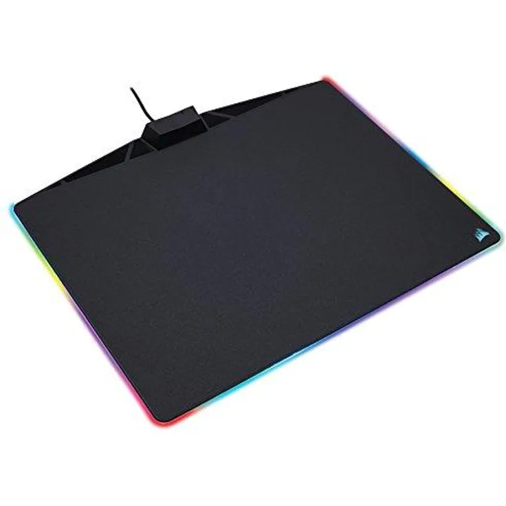 Corsair MM800 Polaris RGB Gaming Mauspad (Medium, RGB 15 Zonen Beleuchtung, Harte Oberfläche) schwarz