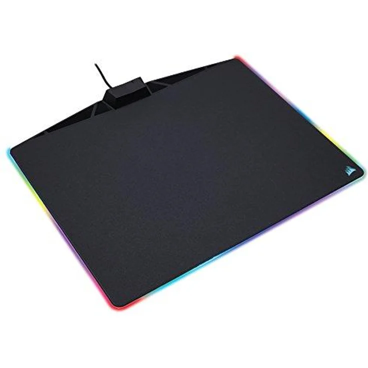 Corsair MM800 Polaris RGB Gaming Mauspad (Medium, RGB 15 Zonen Beleuchtung, Harte Oberfläche) schwarz – Bild 1