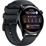 Huawei Watch 3 Active Edition Smartwatch GPS, Unisex, 46mm, Kunststoffarmband, Schwarz