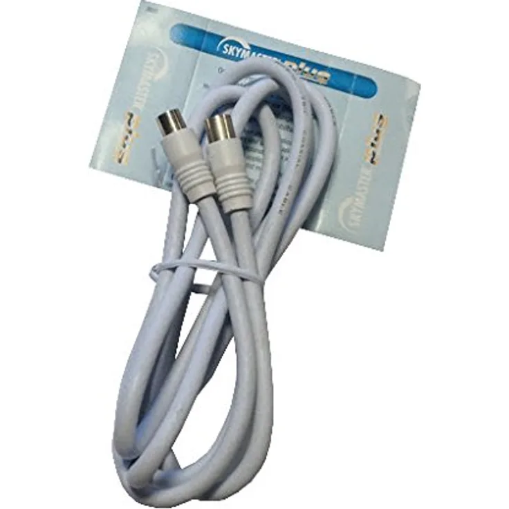 Skymaster AV 1.5 hochwertiges Koaxial Antennen-Kabel RG 6 mit doppelter Abschirmung weiß