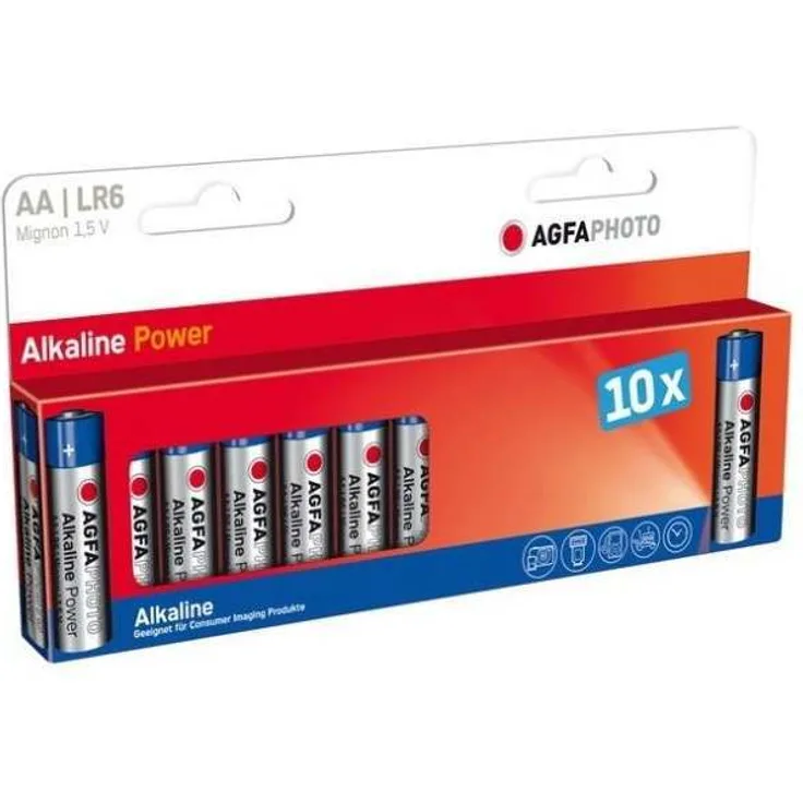 AgfaPhoto 110803951 AgfaPhoto 110-803951 Mignon Batterien LR6 10 Stück Alkaline AA blau-Silber