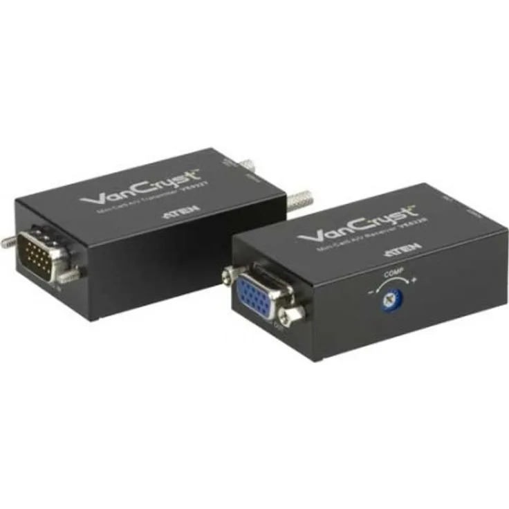 ATEN VanCryst VE022 Mini Cat 5 A/V Extender (Transmitter and Receiver units) - Erweiterung für Video/Audio - bis zu 150 m (VE022)