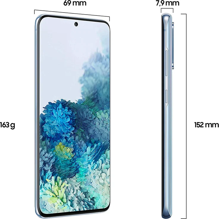 Samsung Galaxy S20 Smartphone 15,83cm (6,2 Zoll) Dynamic AMOLED-Display, 128GB interner Speicher, 8GB RAM, Hybrid-SIM, Android, Cloud Blue – Bild 4