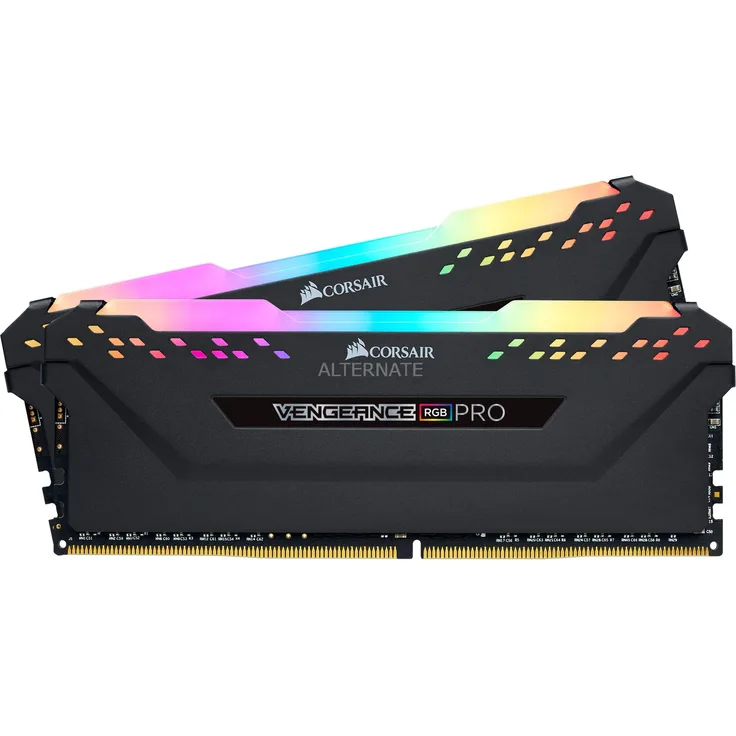 Corsair Vengeance RGB PRO 32GB (2x16GB) DDR4 2666MHz C16 XMP 2.0 Enthusiast RGB LED-Beleuchtung Speicherkit - schwarz - Preisvergleich