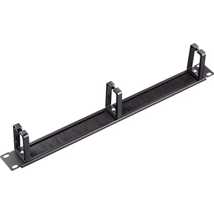 Delock 19 Kabelmanagement Bürstenleiste mit 3 Bügeln 1 HE schwarz