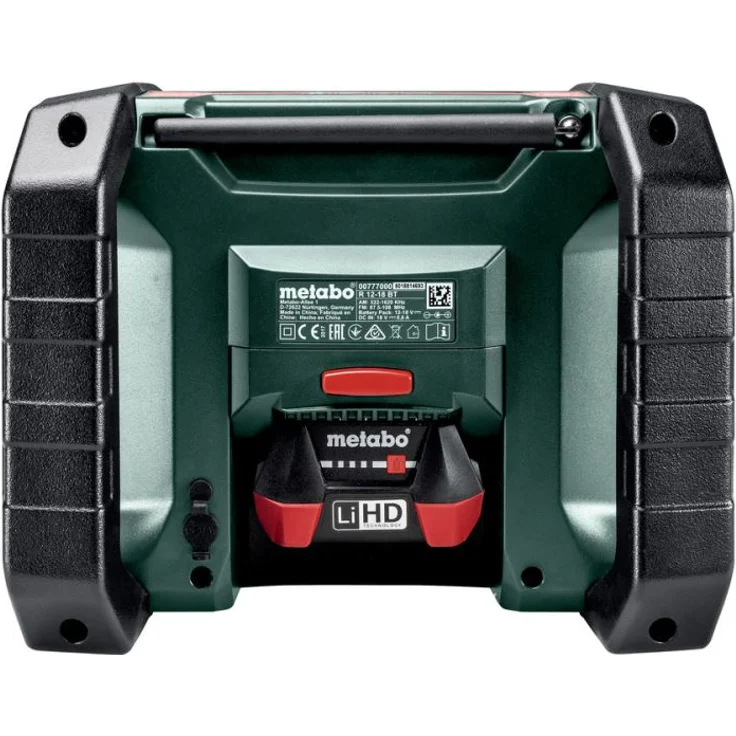 Metabo R 12-18 (600776850), ohne Akku, Baustellenradio, LCD-Display, geeignet für Outdoor, spritzwassergeschützt, grün – Bild 4