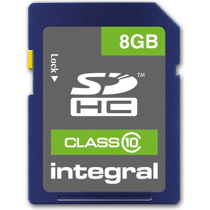 Integral 8GB SDHC 8GB SDHC Klasse 10 Speicherkarte - Speicherkarten (8 GB, SDHC, Klasse 10, 10 MB/s)