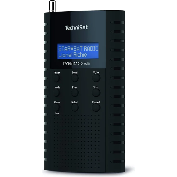 TechniSat TechniRadio Solar Tragbares Radio mit Wecker, LCD-Display, spritzwassergeschützt, schwarz – Bild 4