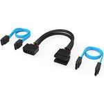 Sabrent SATA-Kabel - SSD / SATA Festplatten Anschluss Kit [Molex 4 Pin zu x2 15 Pin SATA Strom Splitter Kabel und x2 Sata Kabel (Daten)] (CB-SDSP) - Preisvergleich