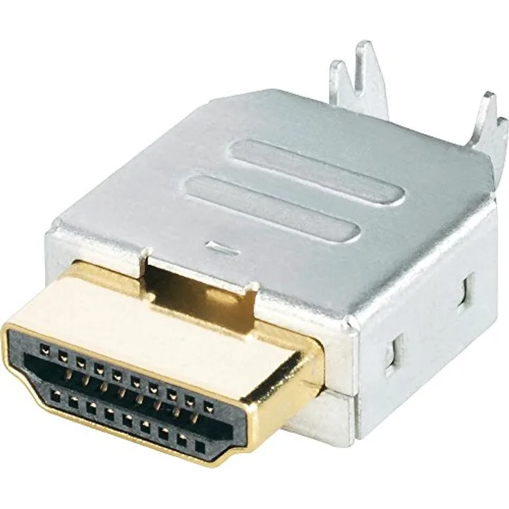 BKL Electronic HDMI-Steckverbinder Stecker, Einbau horizontal Polzahl: 19 Silber 0905004 1St.