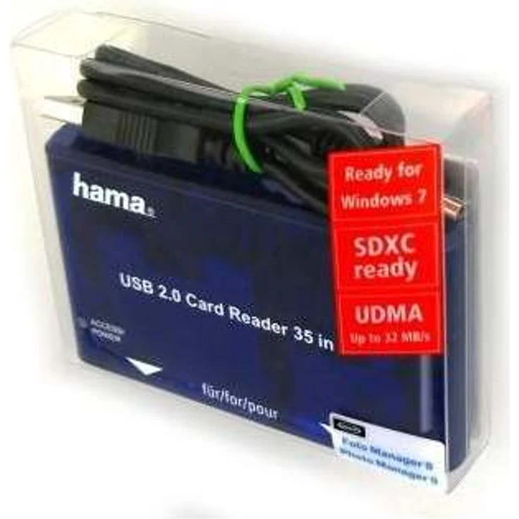 Hama Kartenleser USB 2.0 - 35-in-1 (Kartenlesegerät, Card Reader SD-SDHC-SDXC, CF, microSD-SDHC-SDXC, USB 2.0) blau – Bild 3