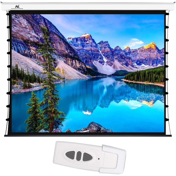 Maclean MC-992 Motorleinwand Beamerleinwand Projektor Leinwand Heimkino 100'' 4:3 16:9 200x150cm Deckenmontage Wandmontage
