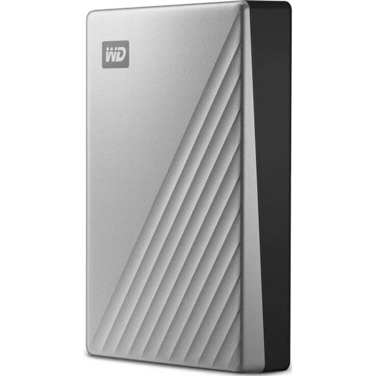 WD My Passport Ultra WDBFTM0040BSL - Festplatte - verschlüsselt - 4 TB - extern (tragbar) - USB 3.0 (USB-C Steckverbinder) - 256-Bit-AES - Silber (WDBFTM0040BSL-WESN) – Bild 2