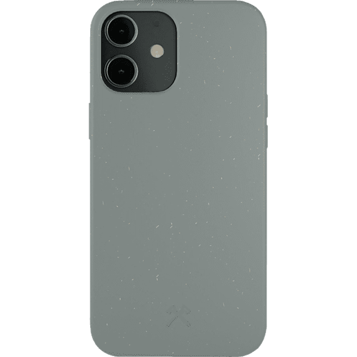 Woodcessories Bio Case Classic Backcover, geeignet für Apple iPhone 12 Mini, Grau