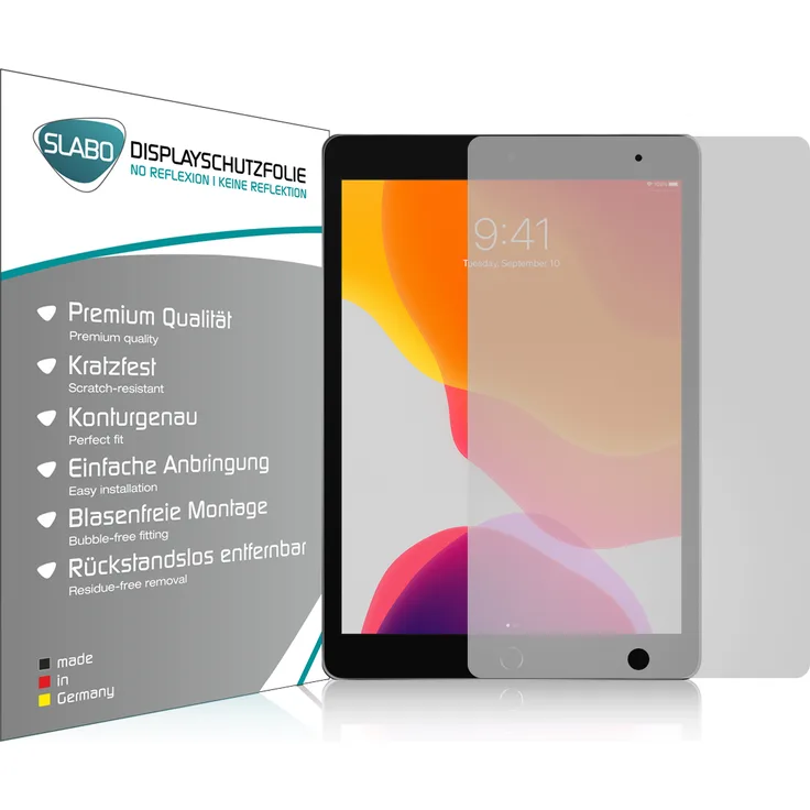 Slabo 2x Displayschutzfolie für iPad 10.2'' MATT ''No Reflexion''