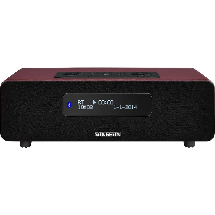 Sangean DDR-36 DAB+ Digitalradio (DAB+-UKW-Tuner, Bluetooth, Weckfunktion, Sleep-Timer, AUX-In) inkl. Fernbedienung burgunderrot – Bild 1