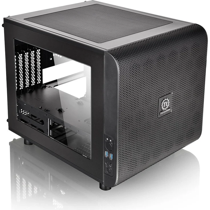 Thermaltake Core V21 Micro ATX Tower black Frontanschl. 2xUSB3.0 1xHD Audio Seitenfenster 5 Erweiterungsplaetze Gehaeuse stapelbar – Bild 4