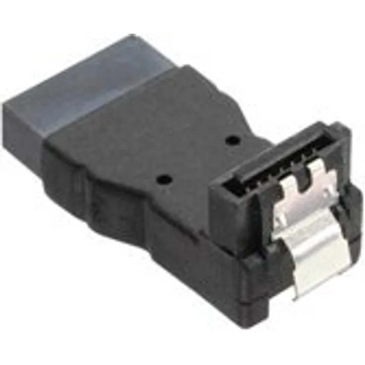 InLine - Serial ATA-Adapter - Serial ATA, 7-polig (W) - Serial ATA, 7-polig (M) - Schwarz - gewinkelt nach unten (27700B)