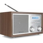 Blaupunkt RXD-180-WN Retro-Radio mit UKW (FM), Streaming, Netzbetrieb, braun, silber