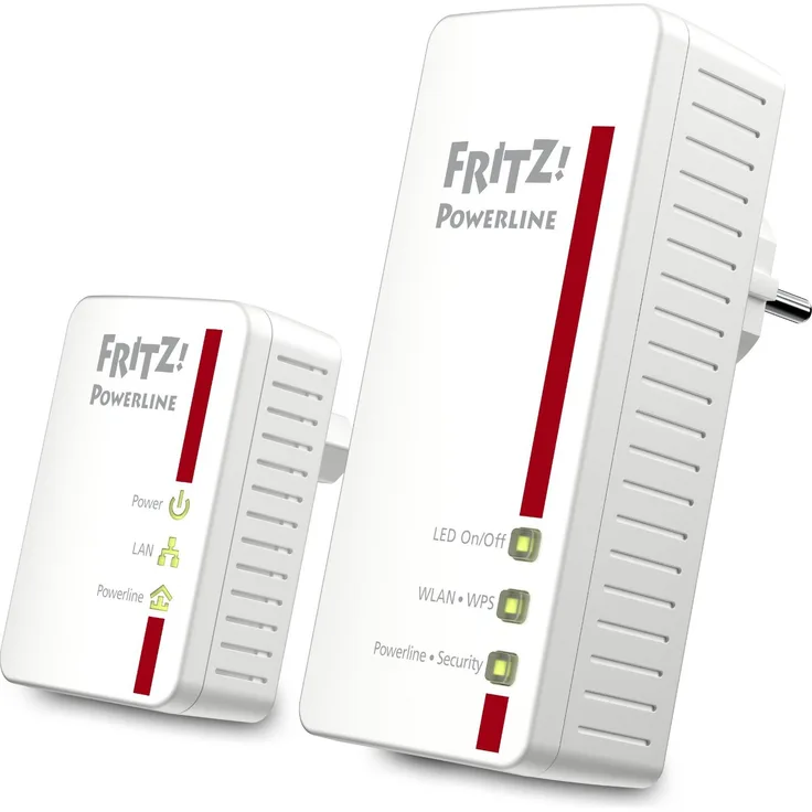AVM FRITZ!Powerline 540E - 510E WLAN Set (500 MBit-s, WLAN-Access Point, Fast-Ethernet-LAN, internationale Version)