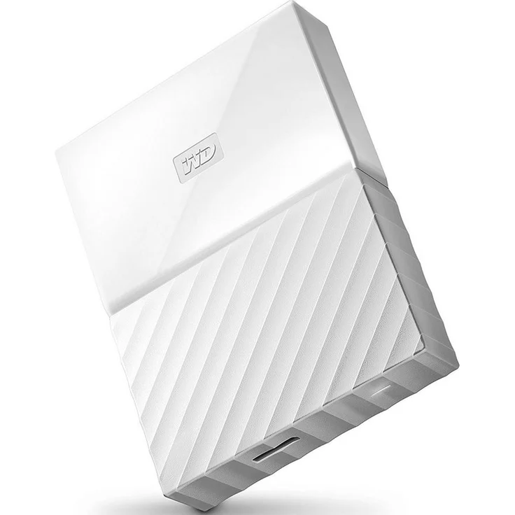 WD My Passport WDBYFT0020BWT - Festplatte - verschlüsselt - 2 TB - extern (tragbar) - USB 3.0 - 256-Bit-AES - weiß (WDBYFT0020BWT-WESN) – Bild 1