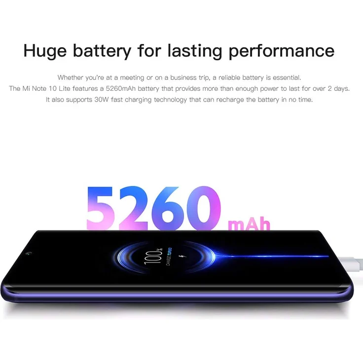 Xiaomi Mi Note 10 Lite Smartphone 16,43cm (6,47 Zoll) AMOLED-Display, 64GB interner Speicher, 6GB RAM, Dual-SIM, Android, Midnight Black – Bild 6
